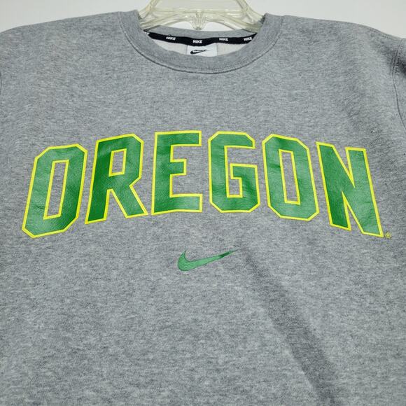 Oregon Ducks Nike Gray "OREGON" Wordmark Crewneck Sweatshirt Size MEDIUM - Picture 4 of 7